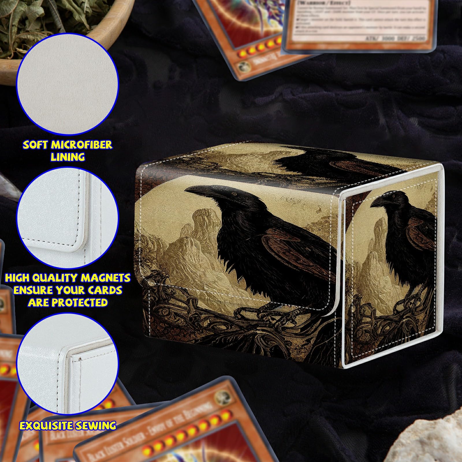 KARAカードセット Amazon.com: Card Deck Box Plus 100 Counts Matte Black Card Sleeves